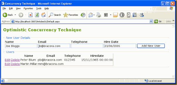 Optimistic Concurrency With SQL Server Rowversion Data Type
